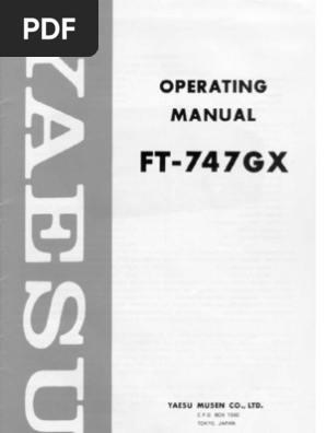 Yaesu FT-747GX Operating Manual | PDF | Science & Mathematics
