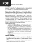 Download The Importance of Job Description and Person Specification 115 by meddythegreat SN37249109 doc pdf