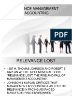 Advance Management Accounting
