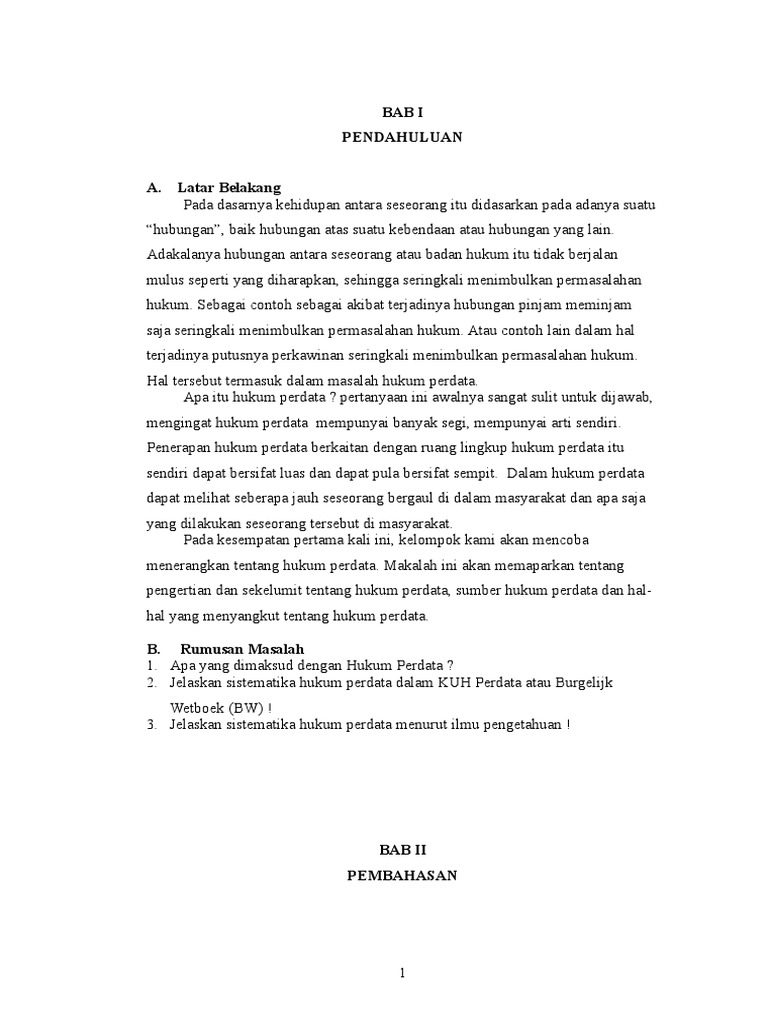 Makalah Hukum Perdata