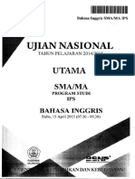 Naskah Soal UN Bahasa Inggris SMA IPS 2015 Paket 1