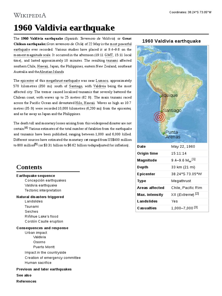 INTERESTING FACTS ABOUT THE 1960 VALDIVIA EARTHQUAKE visual data 2