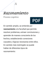 Razonamiento proceso cognitivo