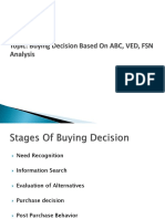 Buying Decision& ABC, VED, FSN Analysis