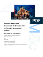 Dissertacao de Mestrado Variacao Temporal Da Comunidade de Cianobacterias Na Esponja Hymeniacidon Perlevis
