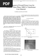 Measurement of Overall Power Loss For Different Three Phase 100kVA Transformer Core Material