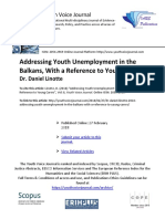 PREVIEW DR Daniel Linotte (2018) "Addressing Youth Unemployment in The Balkans, With A Reference To Young Carers"