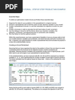 Essential Steps: Excel Solver Tutorial - Step by Step Product Mix Example in Excel