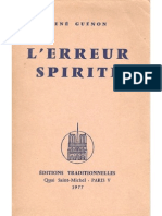 L'Erreur Spirite - RENE GUENON