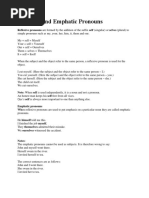 Reflexive and Emphatic Pronouns