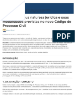 Citação_ Conceito, Natureza Jurídica e Modalidades Previstas No CPC_2015