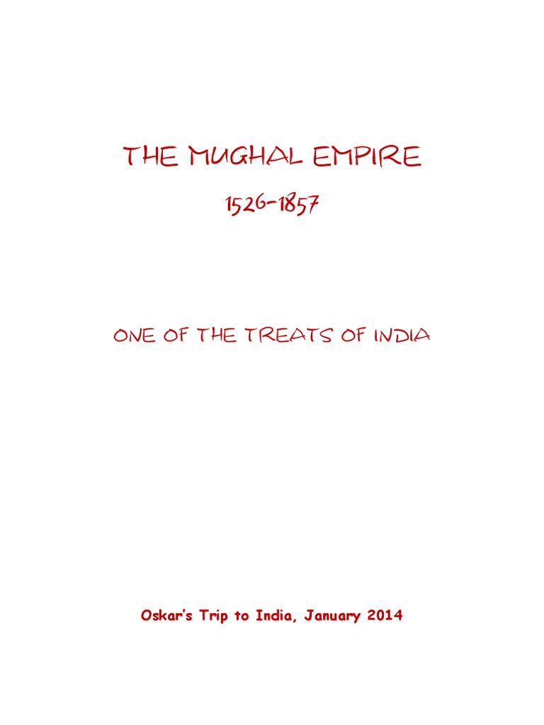 Overview of the Mughal Empire (1526-1857) | PDF | Mughal Empire