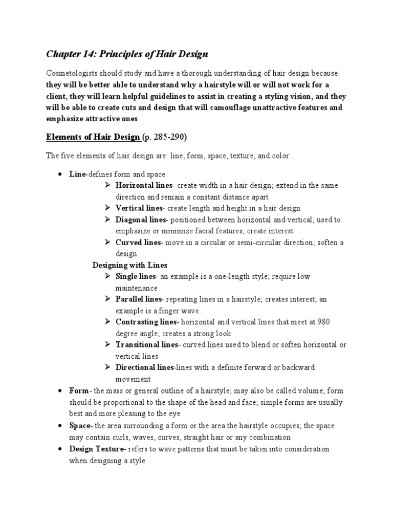 Chapter 14 Principles Of Hair Design - Design Talk