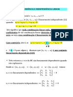 27 - Dependencia e Independencia Linear