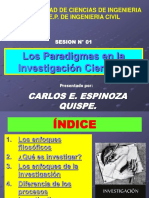SESION N° 001 - PARADIGMAS DE LA INVESTIGACION