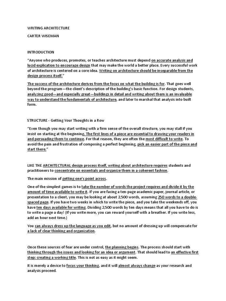 Have your architecture essay done - Demeco-Chevrier