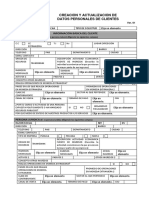 Creacion y Actualizacion de Datos Personales de Clientes. Ver. 01