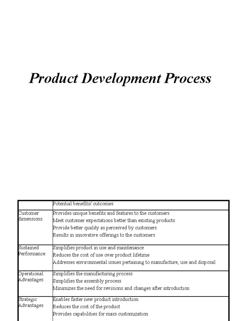 Product Development | PDF | Production And Manufacturing | Engineering