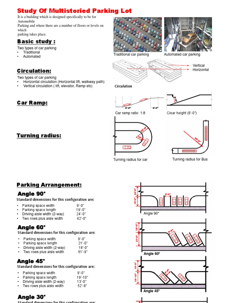 Multilevel Parking Design Standards Study | PDF | Parking | Elevator
