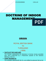 Doctrine of Indoor Managemnt