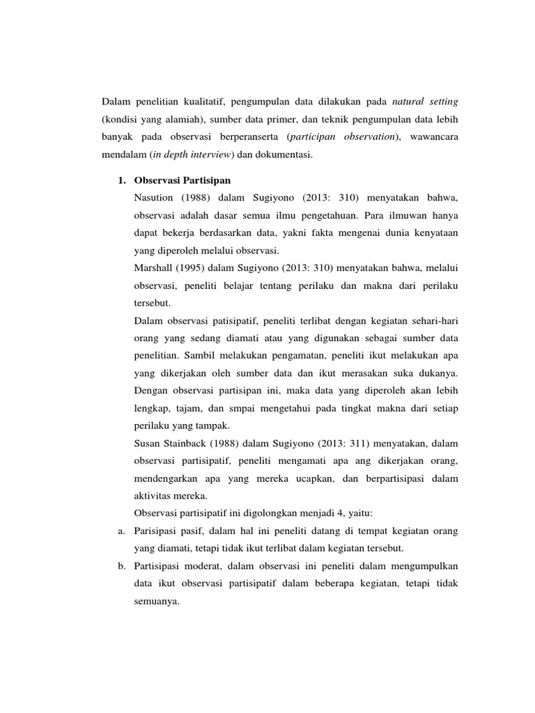 Teknik pengumpulan data dokumentasi