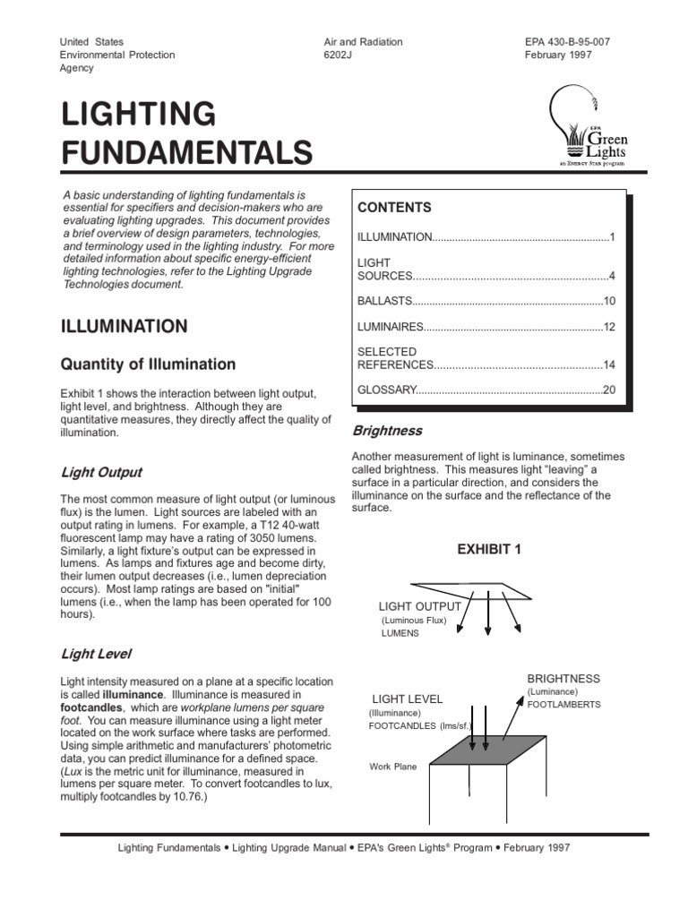 Handbook Efficient Lighting Systems Fluorescent Lamp Incandescent