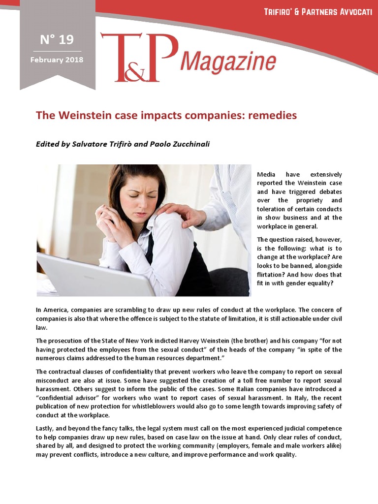 Workplace Changes Post-Weinstein Case | PDF | Whistleblower | Employment