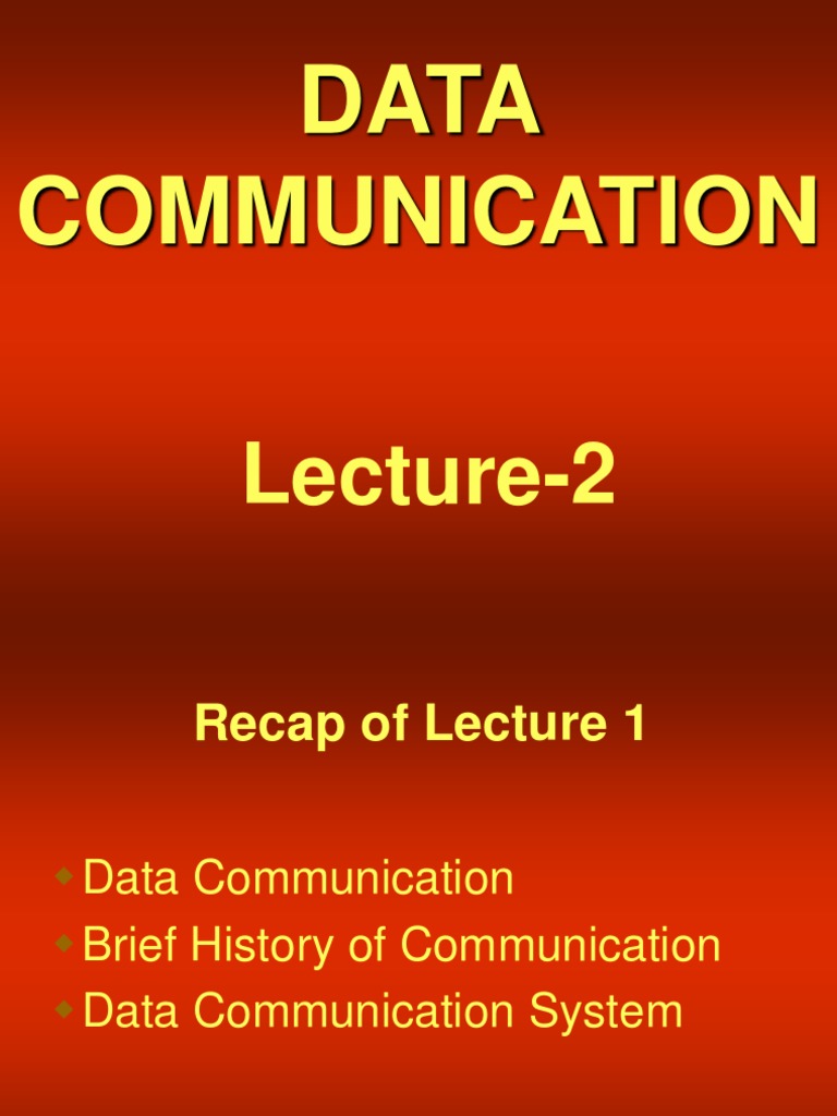 Data Communication - cs601 Power Point Slides Lecture 02 | PDF ...