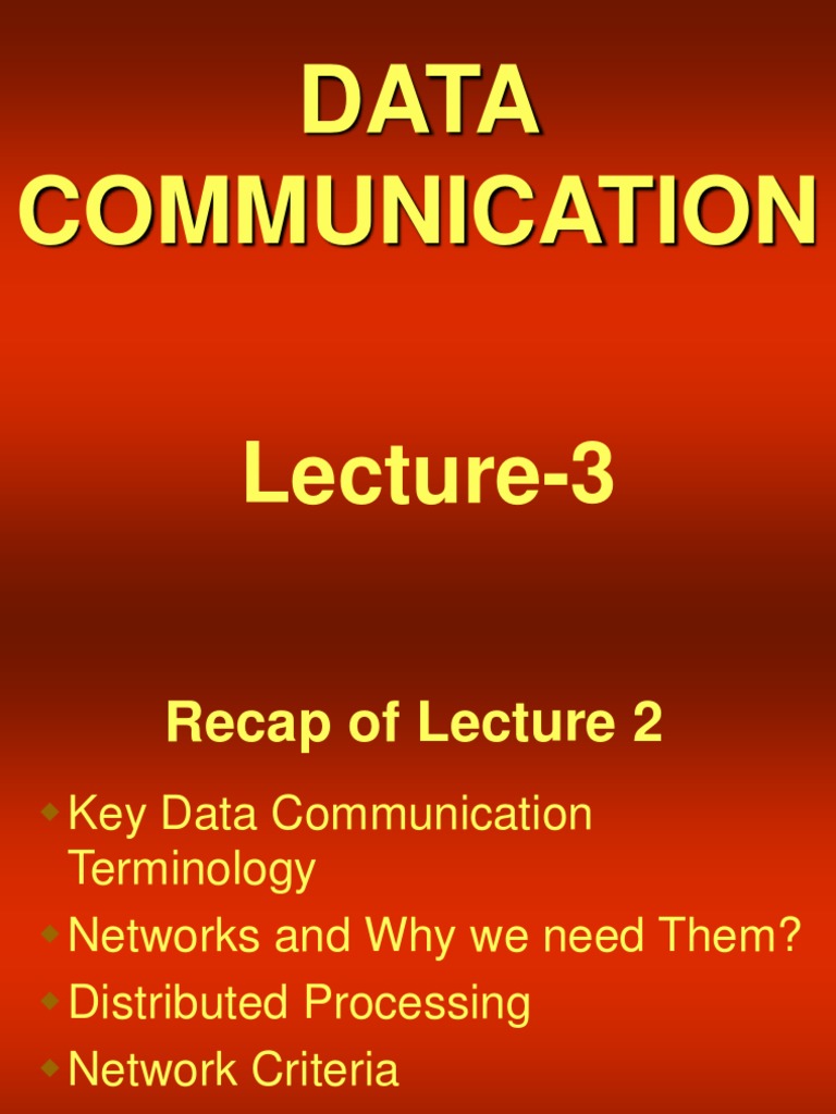 Data Communication - cs601 Power Point Slides Lecture 03 | PDF ...
