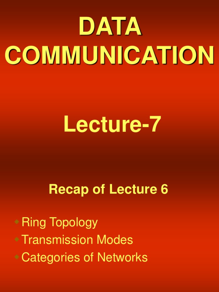 Data Communication - cs601 Power Point Slides Lecture 07 1 | PDF ...
