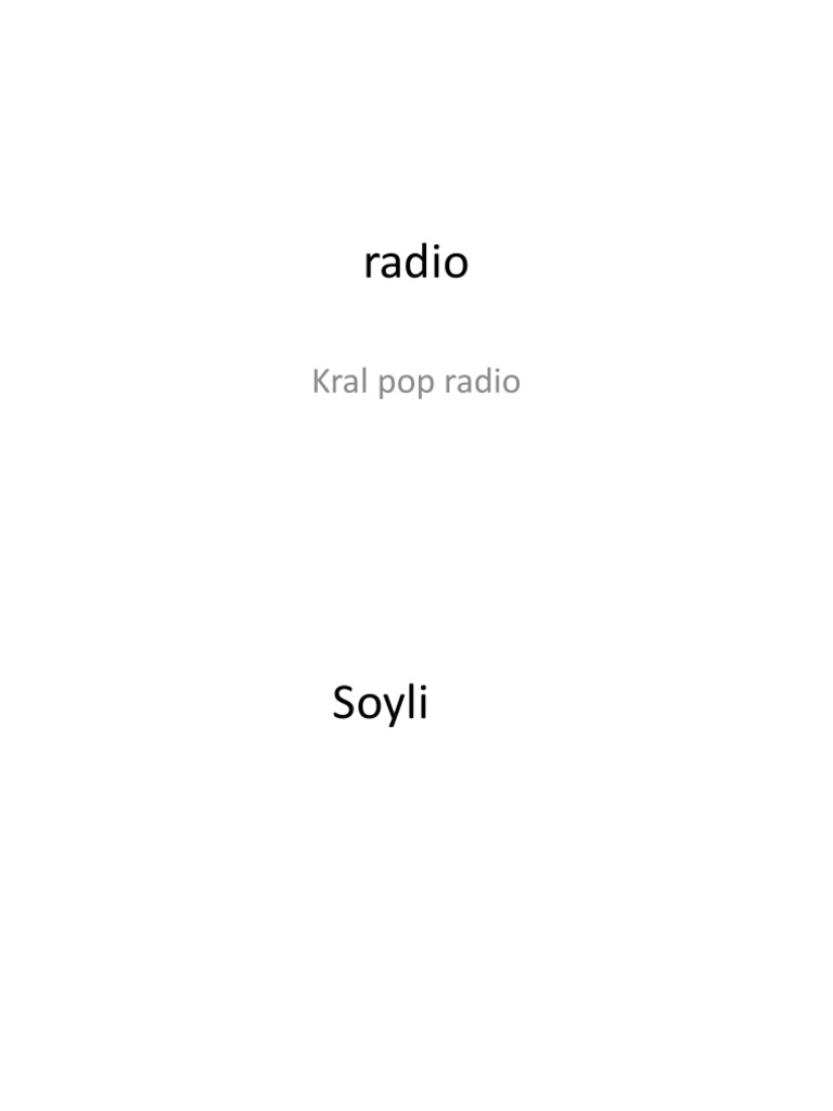 Kral pop radio pdf