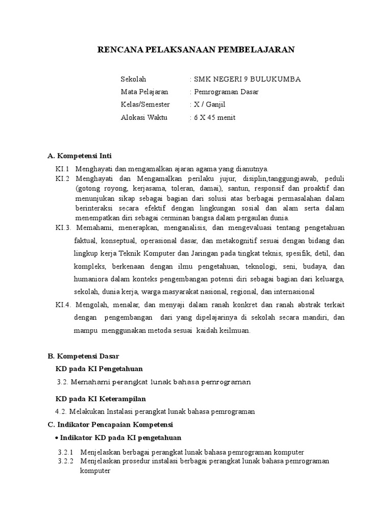 3 2 Rpp Ganjil Pemrograman Dasar Ok
