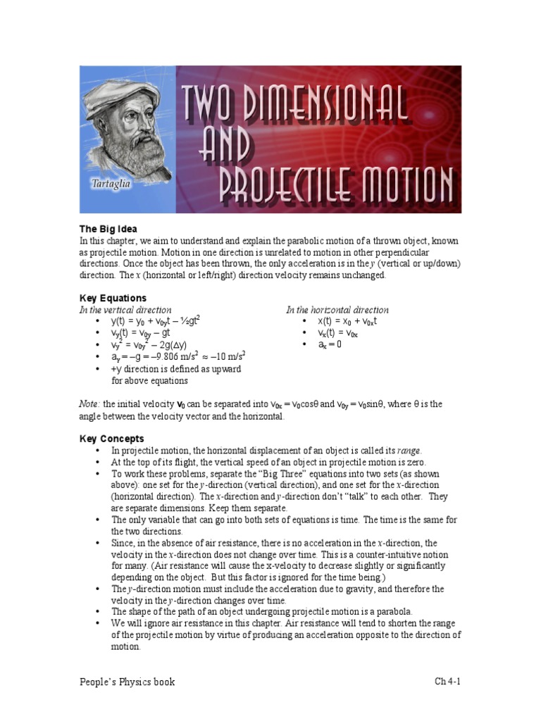 04projectile Motion PDF | PDF | Projectiles | Acceleration