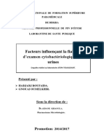 08 Facteurs Influençant La Fiabilité D'examen Cytobactériologique Des Urines