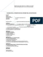 Esquema Informe Final