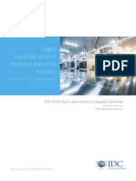 Digital Transformation in The Manufacturing Industry: IDC White Paper, Sponsored by Dassault Systèmes