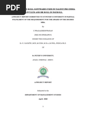 30710375 My Final Mba Hr Payroll Project