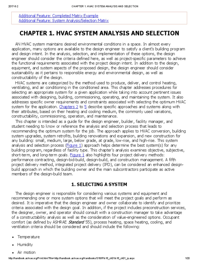 Chapter 1. Hvac System Analysis and Selection PDF Cogeneration Boiler