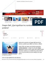 Dragon Ball - ¿Qué Significan Los Nombres de Los Poderes