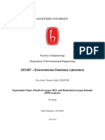 BOD Experiment Report