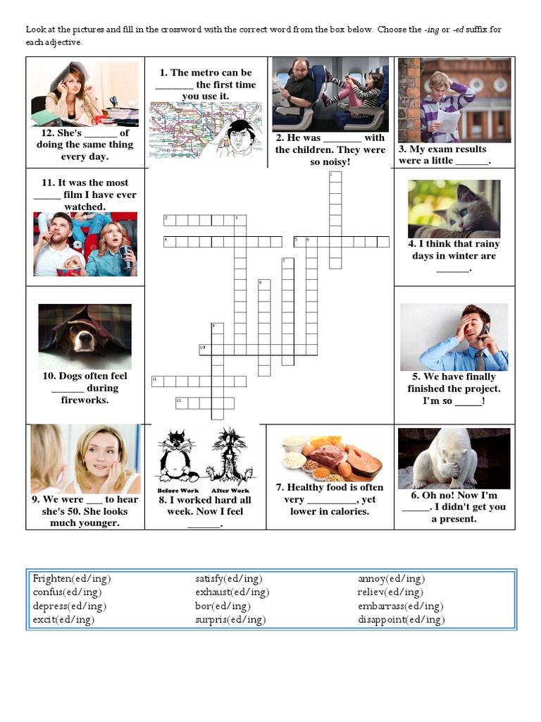 Ing or Ed Crossword PDF PDF Linguistic Typology Linguistics