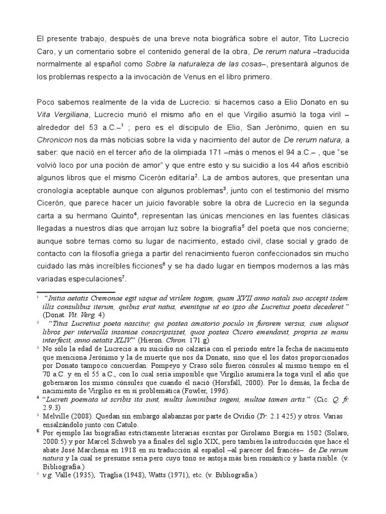 De Rerum Natura | PDF | Poesía | Science