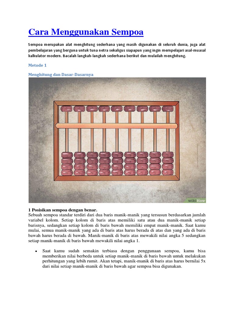 Contoh Soal Sempoa Kelas 1 Sd Berbagi Contoh Soal