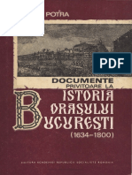Documente Privitoare La Istoria Orasului Bucuresti (1634-1800)