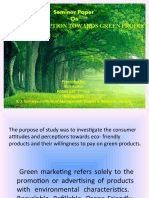 Seminar Paper On Customer Perception Towards Green Products