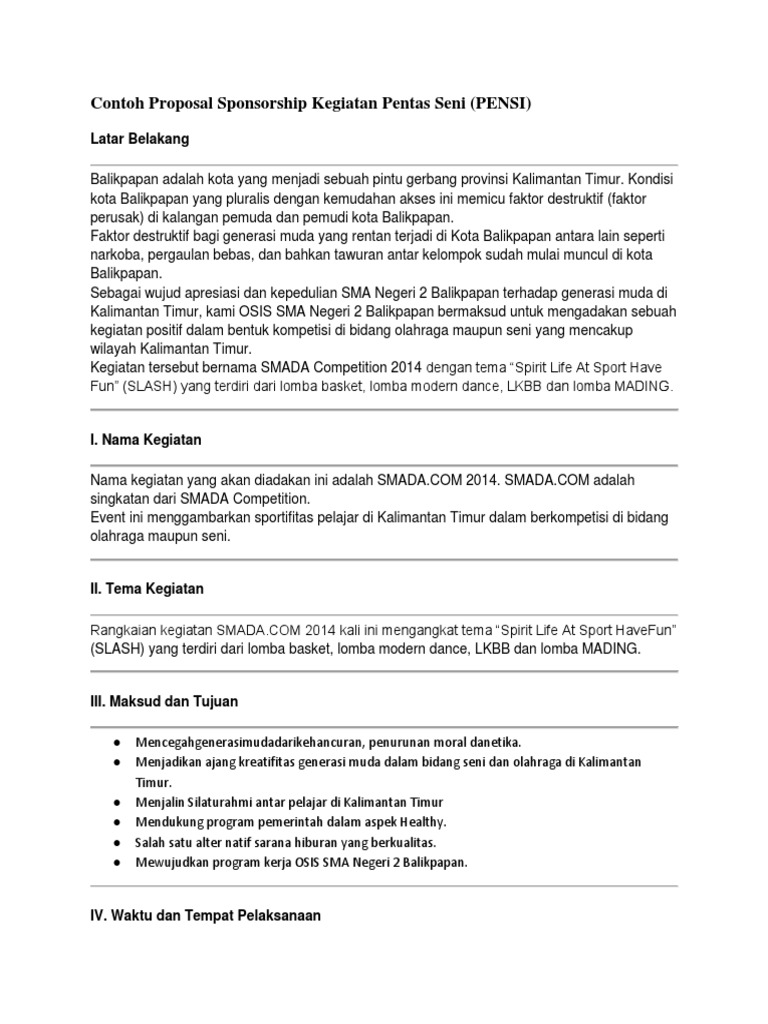 Proposal Kegiatan Sekolah