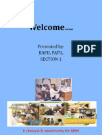 Welcome .: Presented By: Kapil Patil Section 1