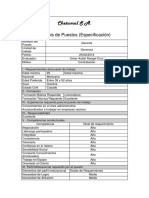 Chetumal S.A.: Análisis de Puestos (Especificación)