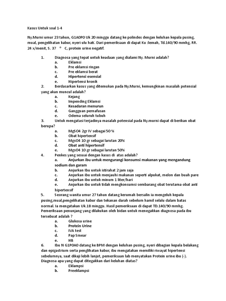 Soal Hipertensi Esensial Kel 5