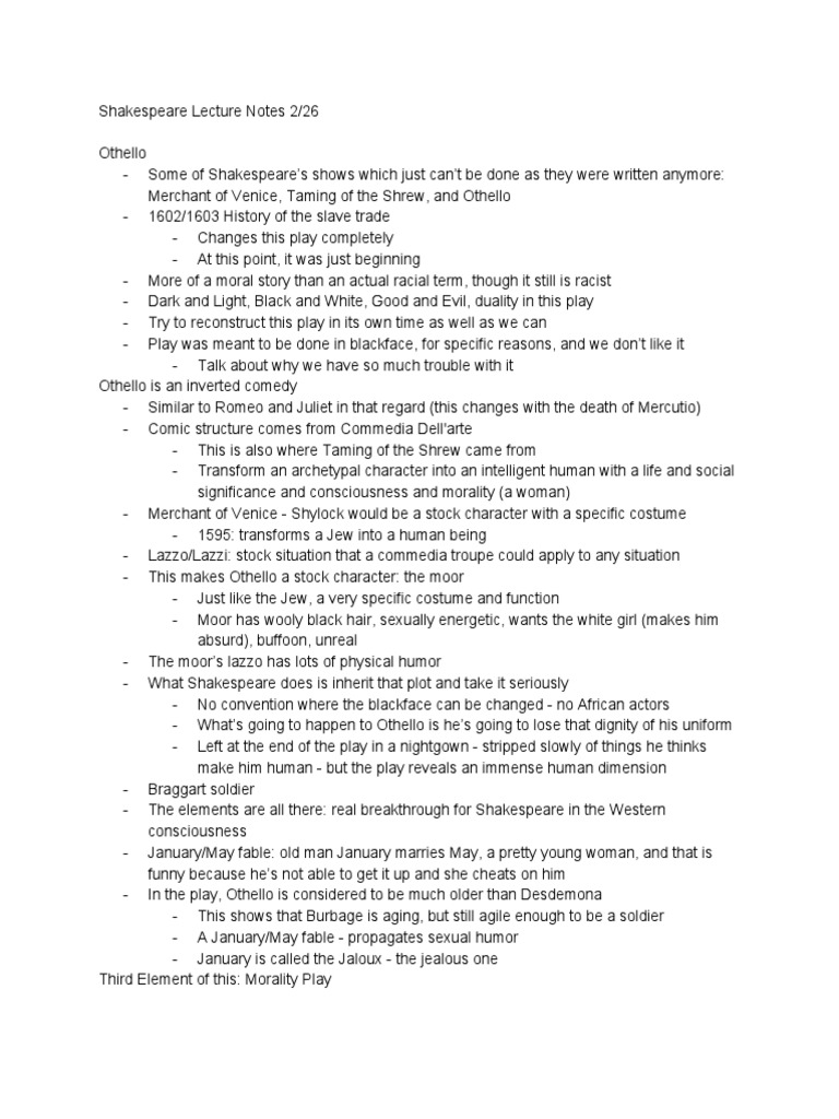 Shakespeare othello essay image
